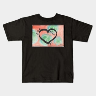 Love heart watercolor artwork Kids T-Shirt